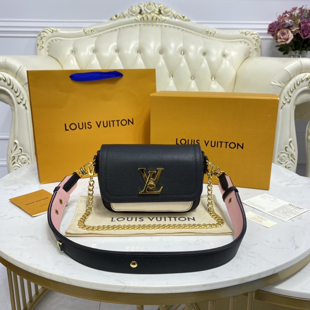 Louis Vuitton LOCKME TENDER Shoudler Bag M58557 Black